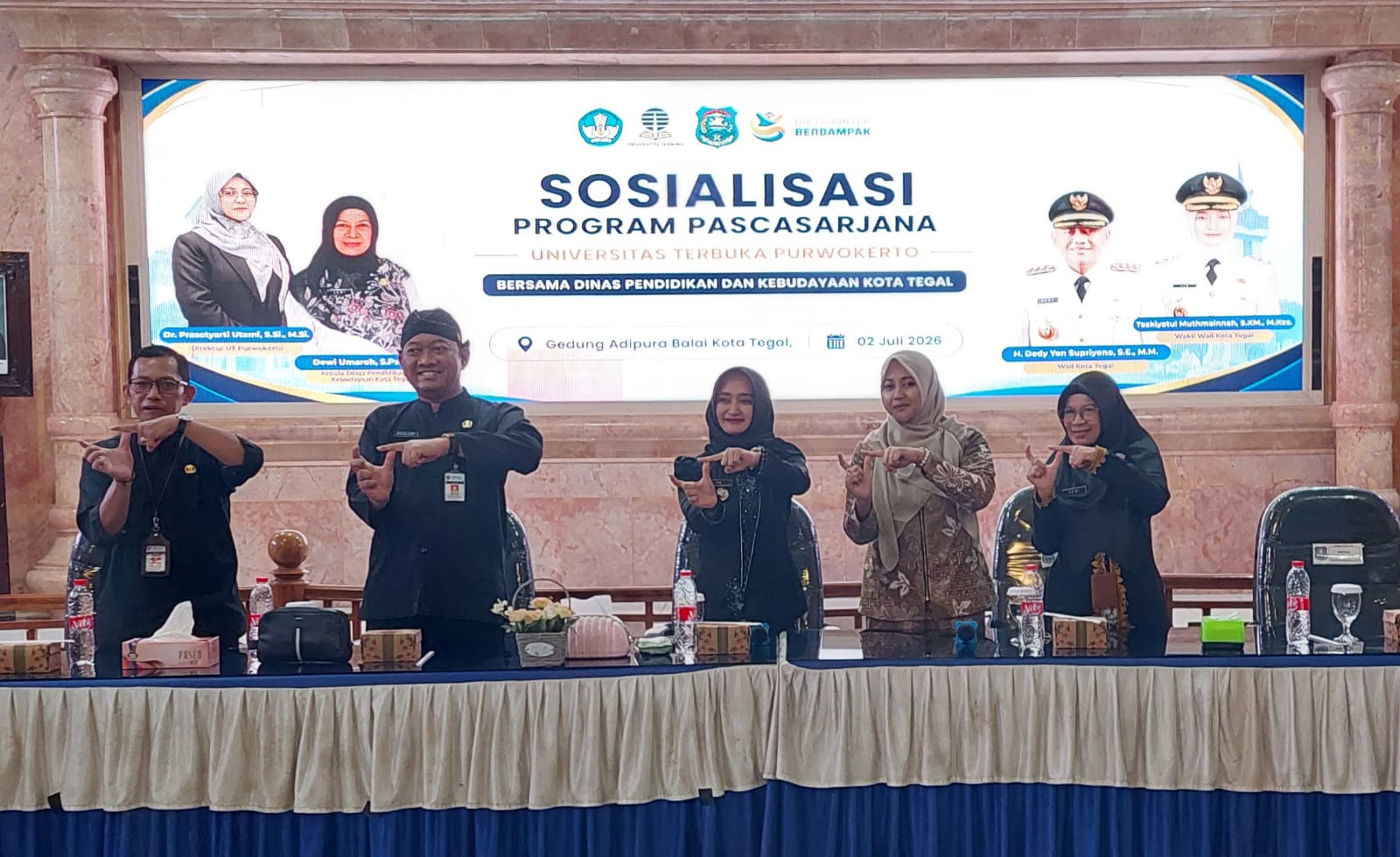 Wakil Wali Kota Tegal Ajak Guru Terus Belajar, Buka Sosialisasi Program Magister Universitas Terbuka Purwokerto 